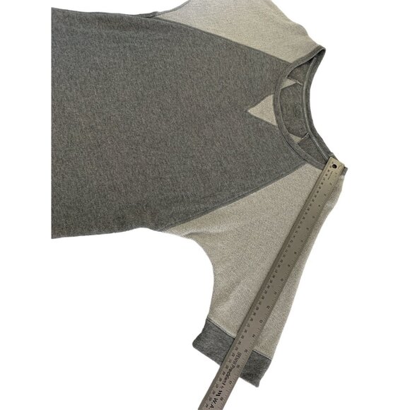 Calvin Klein Performance Womens Heather Gray & Beige Raglan Sleeve Top Medium - Picture 10 of 11